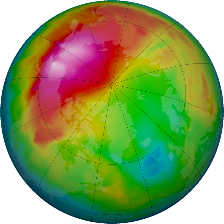 Arctic ozone map for 27 January 2012